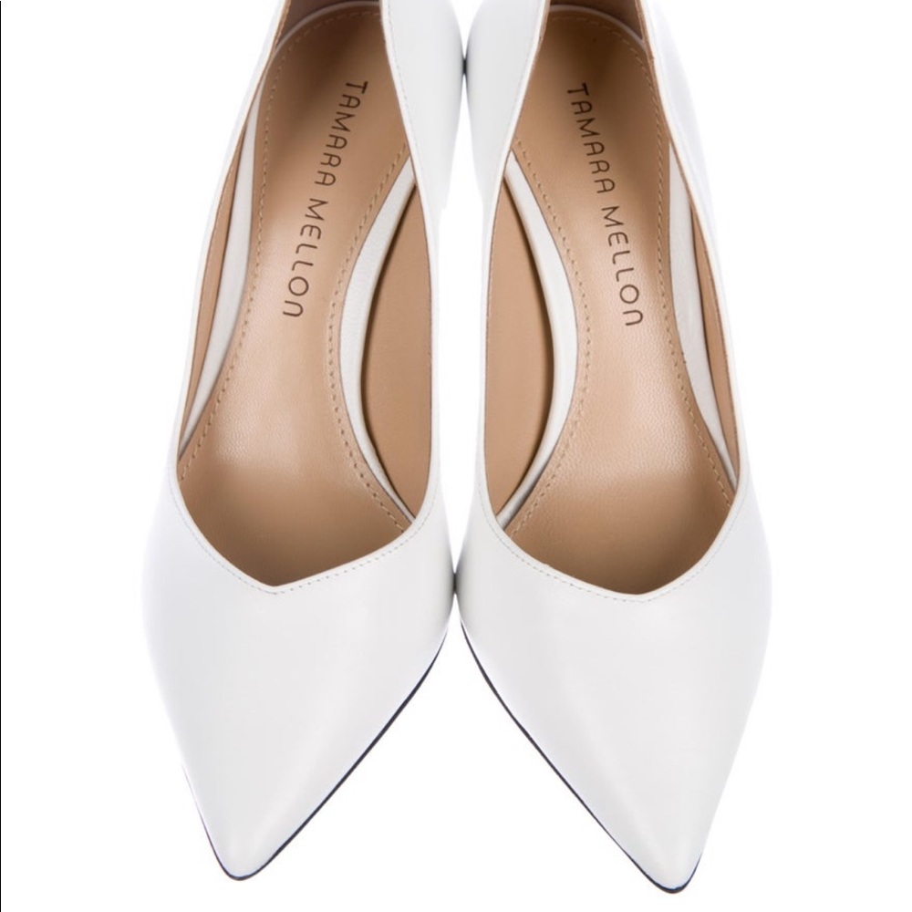 Tamara Mellon white pumps